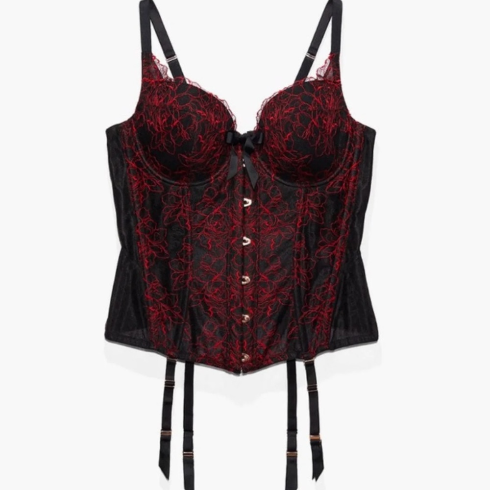 Red lace corset